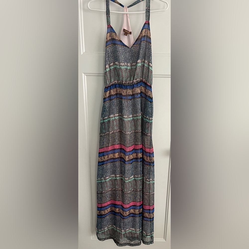 Hive & Honey Multicolor Striped Maxi Dress